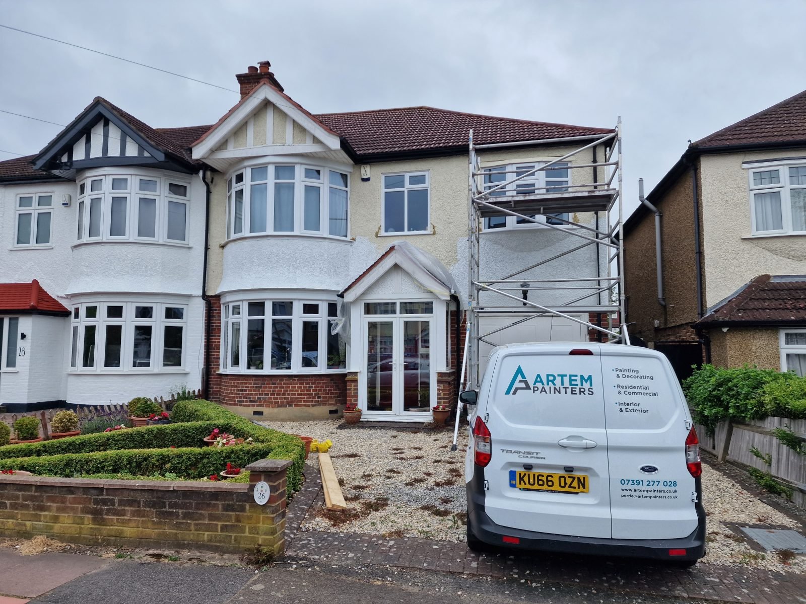Exterior house painting in progress in Croydon by Artem Painters